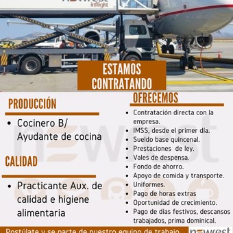 Newrest  COCINERO B / AYUDANTE DE COCINA