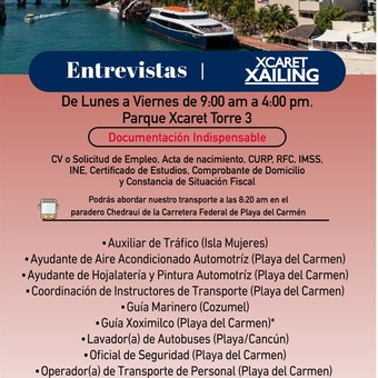 Vacantes XCARET XAILING